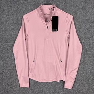 NEW Primo Pullover Sweater Womens Small Rose Pink‎ 1/4 Zip Performance Golf NWT